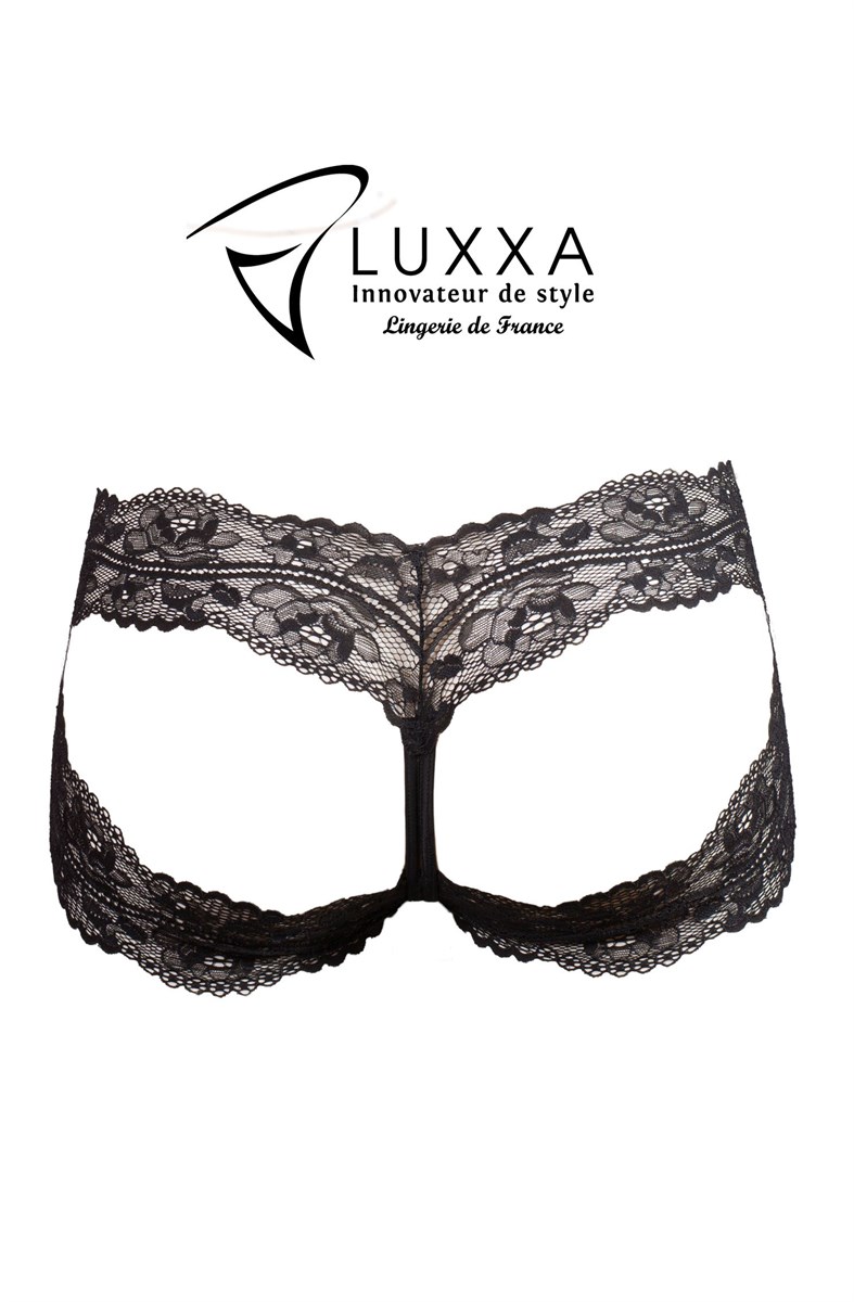 Luxxa : ENSEMBLE SEINS NUS &amp; BOLERO (lingerie) - Ligne REGLISSE