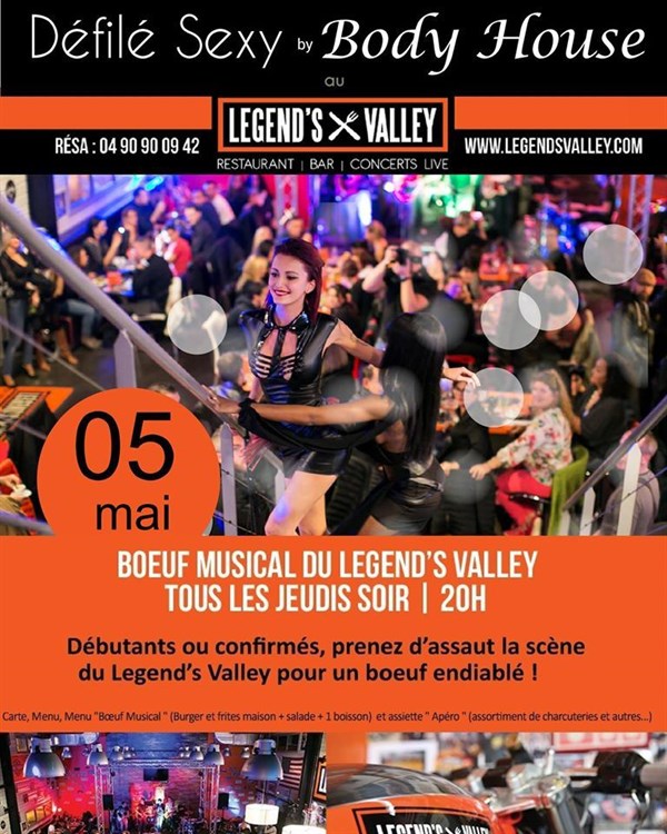 jeudi 5 mai  :  défilé LUXXA pour BODY HOUSE au Legend's Valley (du côté d'Avignon)