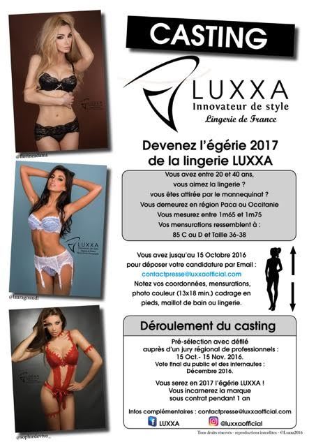 LUXXA recherche son Egérie 2017