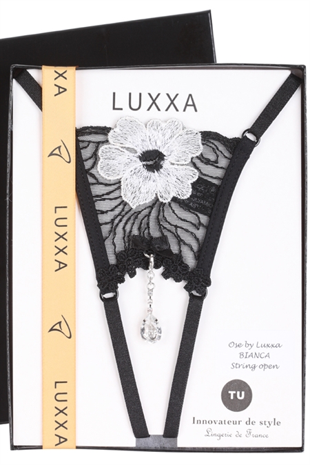 Luxxa : Mini string ouvert BIANCA (lingerie) - Ligne BIANCA