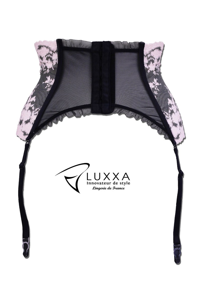 Porte-Jarretelles Serre-Taille Millesia - Noir & Rouge - Taille FR 2 - Neuf Avec étiquettes
