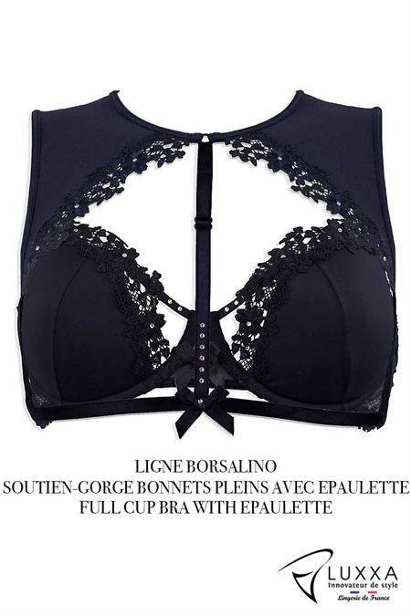 ENSEMBLE SOUTIEN-GORGE BONNETS PLEINS, EPAULETTES ET TANGA