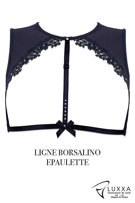 ENSEMBLE SOUTIEN GORGE 1/2 SEINS AVEC EPAULETTES, SERRE-TAILLE ET STRING FENDU