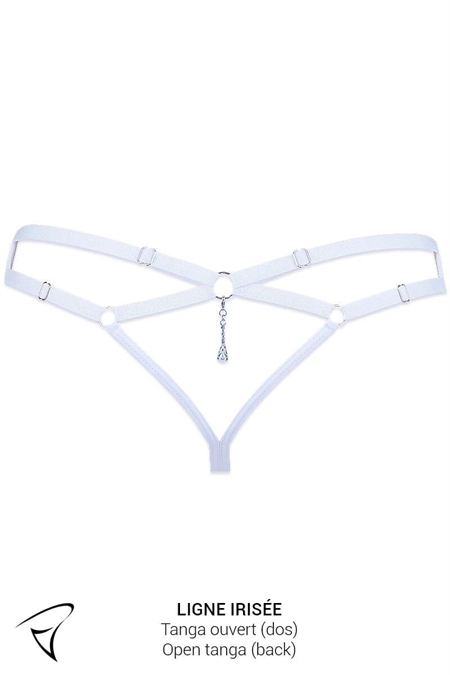 ENSEMBLE SOUTIEN-GORGE PLONGEANT ET TANGA OUVERT DOS NU