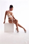 ENSEMBLE BUSTIER SEINS NUS ET BODY HARNAIS - Collection lingerie Les Éphémères