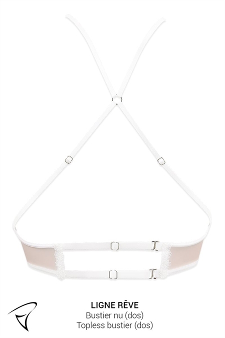 ENSEMBLE S-G 1/2 SEINS & TANGA OUVERT & BUSTIER