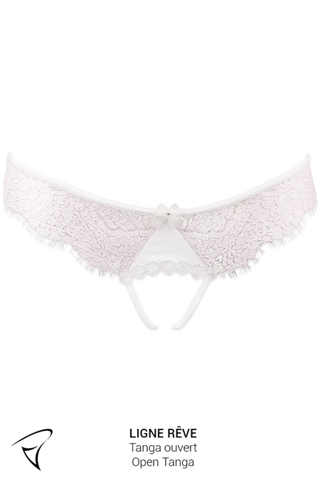 ENSEMBLE S-G 1/2 SEINS & TANGA OUVERT & BUSTIER