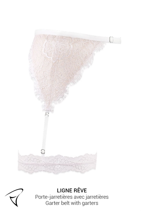 ENSEMBLE BUSTIER SG 1/2 S & TANGA OUVERT & PJ